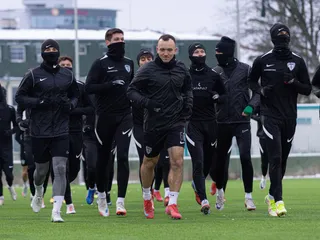 Futbalisti MŠK Žilina počas prvého tréningu v zimnej príprave na jarnú časť futbalovej Niké ligy.