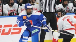 Samuel Murín v zápase Slovensko - Kanada na turnaji Hlinka Gretzky Cup 2024.