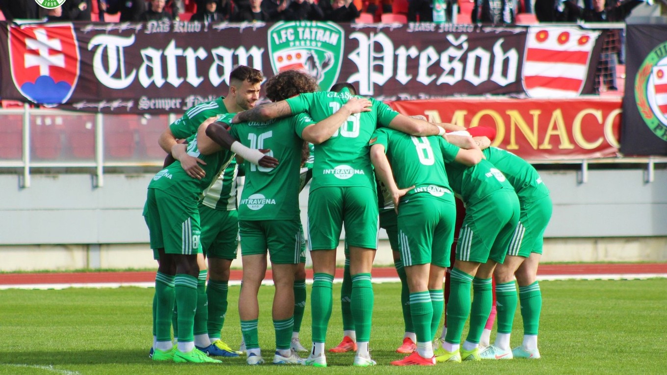 Futbalisti FC Tatran Prešov.