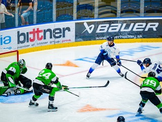 Momentka zo zápasu HC Slovan Bratislava - BK Mladá Boleslav.