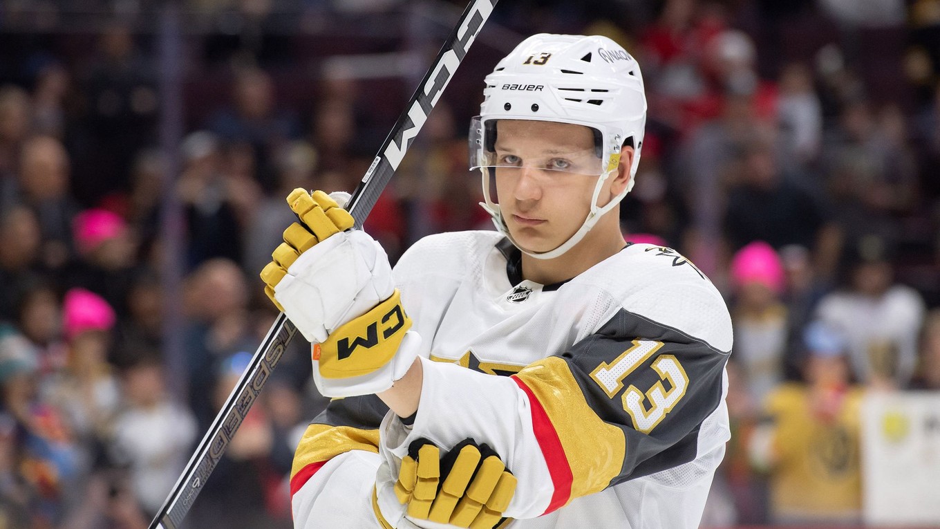 Jakub Demek v drese Vegas Golden Knights.