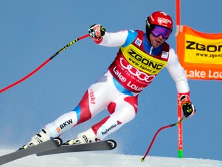 Beat Feuz v stredisku Lake Louise. 