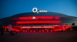 Hokejový štadión O2 Arena v Prahe.