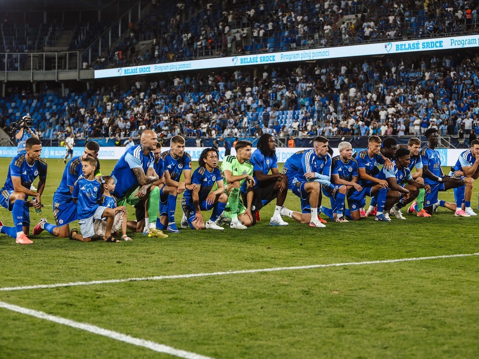 Záber zo zápasu ŠK Slovan Bratislava - AIF Mjällby v odvete 3. predkola Ligy majstrov
