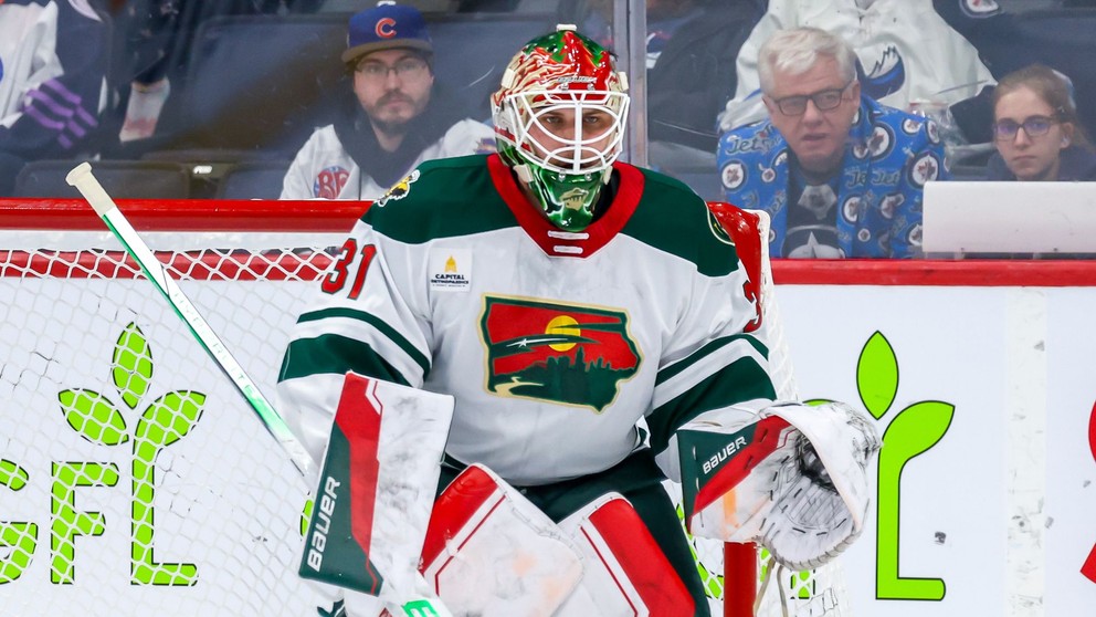 Brankár Samuel Hlavaj v drese Iowa Wild.