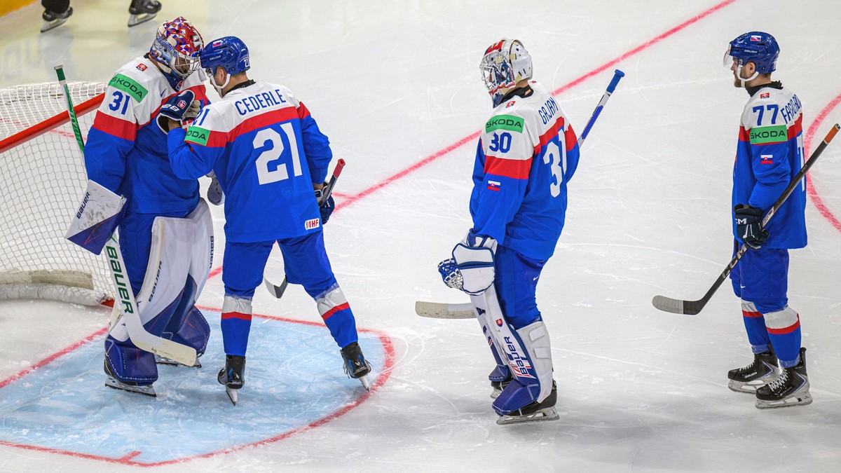 Samuel Hlavaj, Sebastián Čederle, brankár Adam Gajan a Martin Faško-Rudáš.