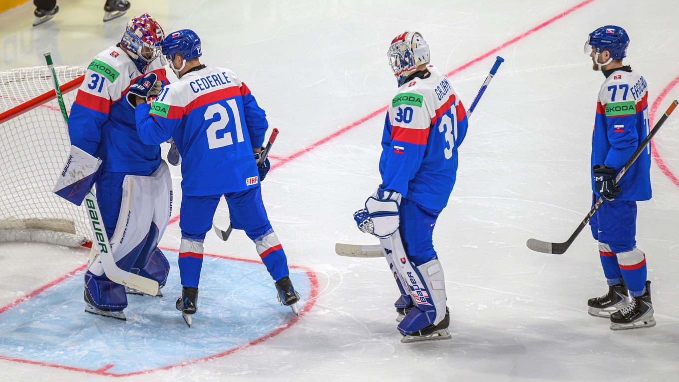 Samuel Hlavaj, Sebastián Čederle, brankár Adam Gajan a Martin Faško-Rudáš.