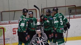 Gólové oslavy hokejistov HK Detva.