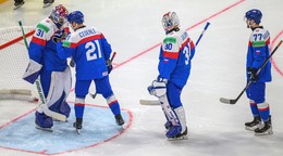 Samuel Hlavaj, Sebastián Čederle, brankár Adam Gajan a Martin Faško-Rudáš.