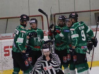 Gólové oslavy hokejistov HK Detva.