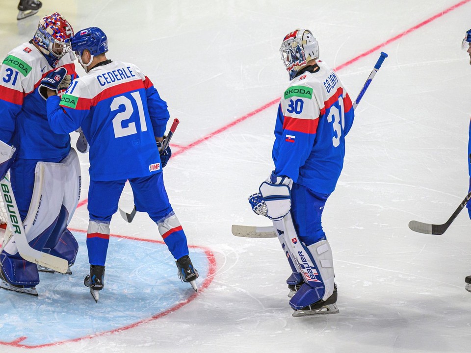 Samuel Hlavaj, Sebastián Čederle, brankár Adam Gajan a Martin Faško-Rudáš.