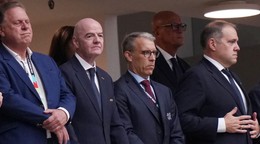 Ramon Jesurun, Gianni Infantino, Peter Knabel, Victor Montagliani.