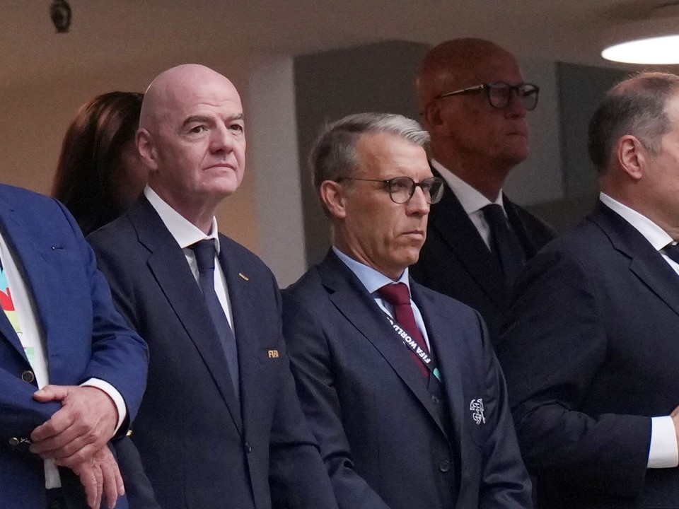 Ramon Jesurun, Gianni Infantino, Peter Knabel, Victor Montagliani. 