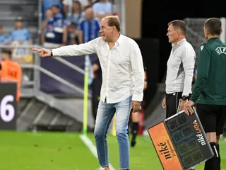 Na snímke tréner Slovana Vladimír Weiss.