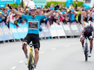 Wout Van Aert vyhral 3. etapu Okolo Dánska pred Lukášom Kubišom