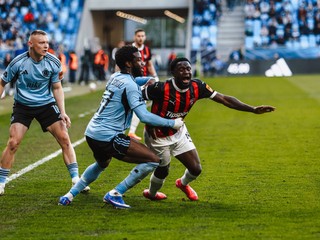 Momentka zo zápasu Slovan Bratislava - Spartak Trnava.
