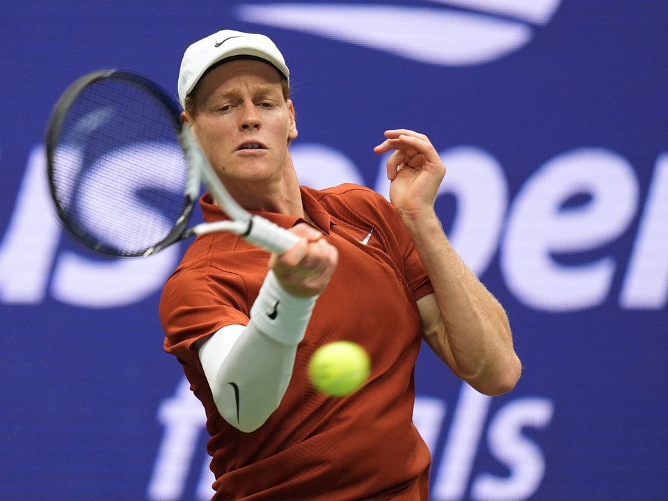 Taliansky tenista Jannik Sinner počas finále US Open 2025.