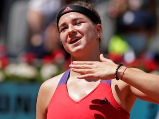 Česká tenistka Karolína Muchová na turnaji WTA Madrid 2021.