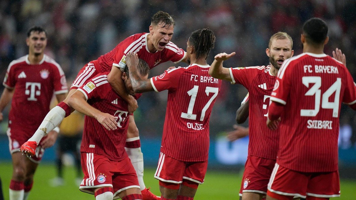 Hráči Bayernu sa tešia z gólu