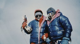 Zoltán Demján a Jozef Psotka na vrchole Mt. Everestu 15. 10. 1984.