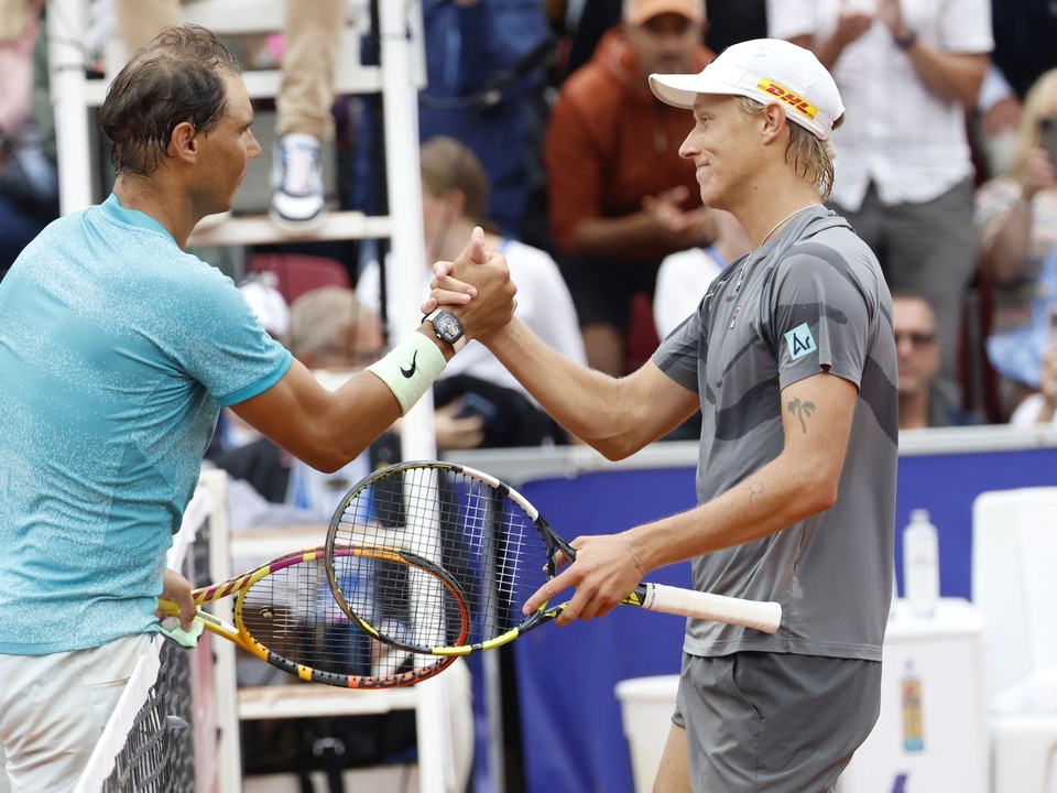 Rafael Nadal a Leo Borg na turnaji v Bastade