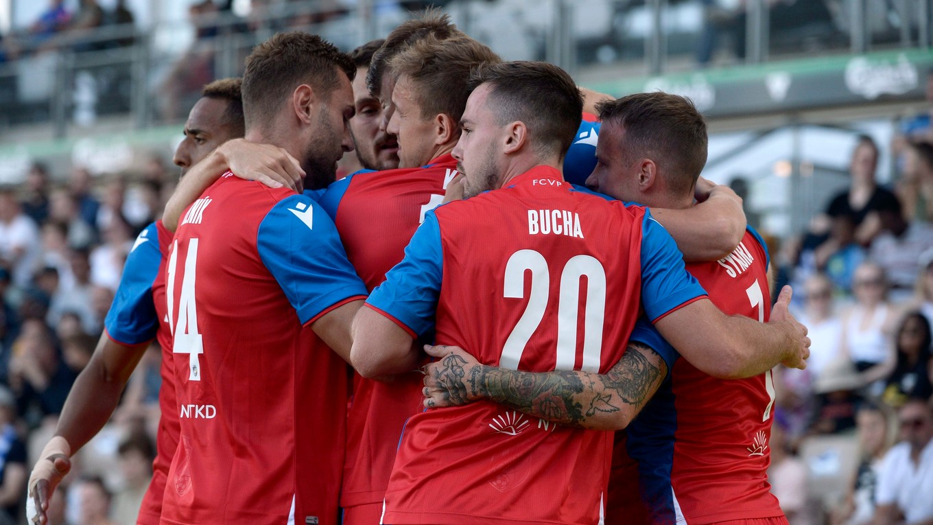 Futbalisti Viktorie Plzeň.