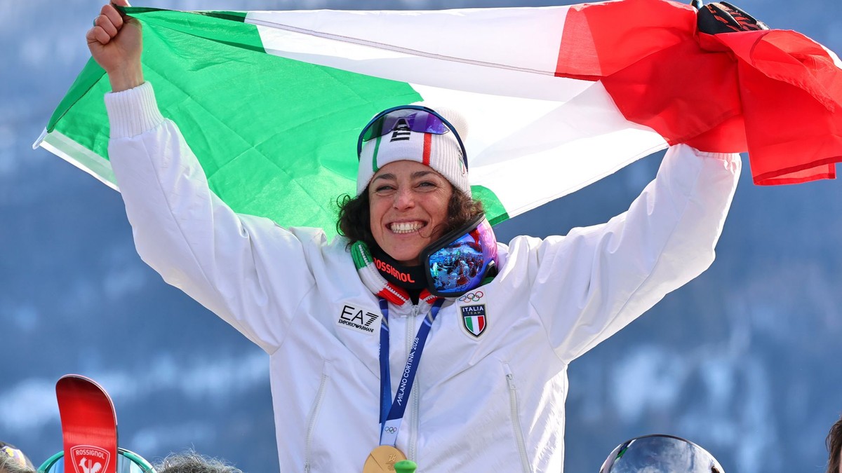 Federica Brignoneová sa teší zo zlata v super-G. 