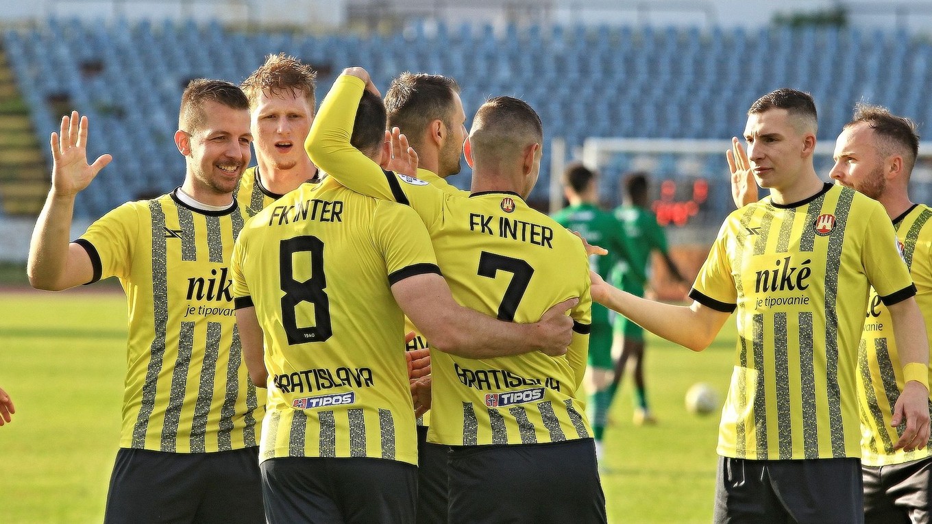 Futbalisti Interu Bratislava.