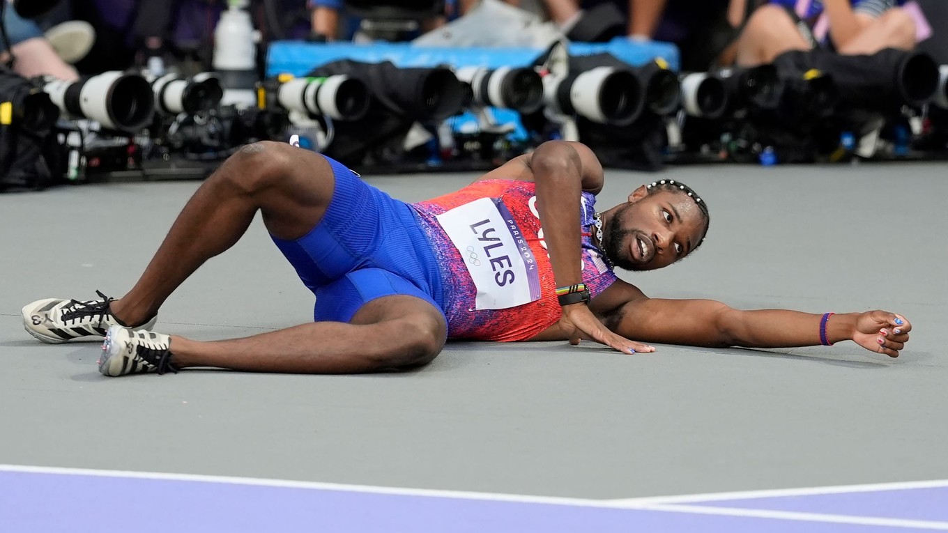 Noah Lyles po finále na 200 m.