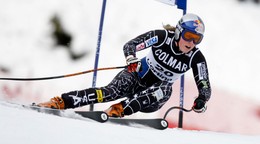 Lindsey Vonnová počas zjazdu.