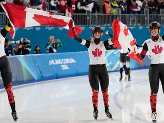 Kanadské rýchlokorčuliarky.