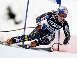 Lindsey Vonnová počas zjazdu.