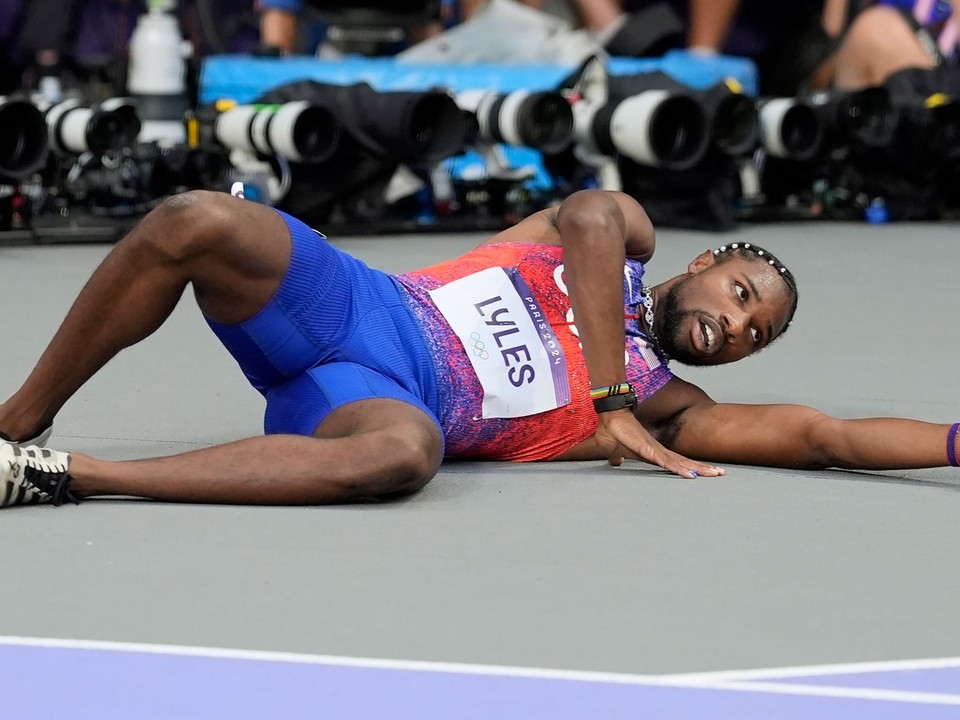 Noah Lyles po finále na 200 m.