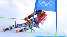 Petra Vlhová počas obrovského slalomu na ZOH 2022 v Pekingu.