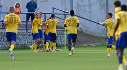 Radosť hráčov Dunajskej Stredy v zápase 1. kola futbalovej Niké ligy medzi MFK Ružomberok a FC DAC 1904 Dunajská Streda v Ružomberku v nedeľu 26. júla 2026. FOTO TASR - Michal Svítok

- Slovensko
- šport
- futbal
- Niké
- liga
- NL
- kolo
- 1.
- prvé
- Ružomberok
- DAC
- ZAX