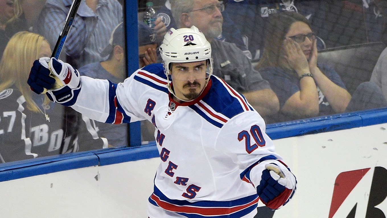 Chris Kreider v drese New York Rangers.