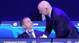 Aleksander Čeferin a Gianni Infantino na kongrese v Paraguaji