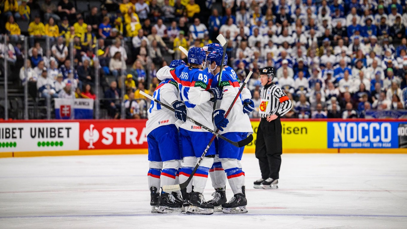 Slovenskí hokejisti na MS v hokeji 2025.