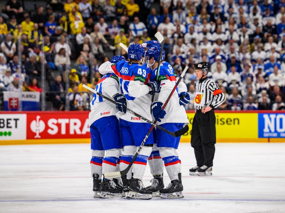 Slovenskí hokejisti na MS v hokeji 2025.