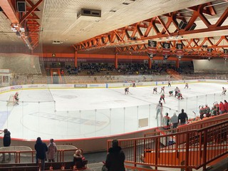 Momentka zo zápasu Trnava - Skalica v hokejovej SHL.