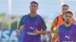 Cristiano Ronaldo na tréningu Portugalska
