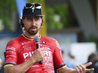 Slovenský cyklista Peter Sagan z tímu Pierre Baguette.