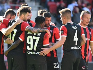 Radosť futbalistov z tímu FC Spartak Trnava.