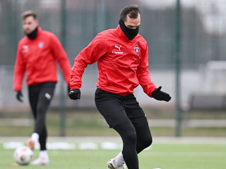 Kapitán FC Spartak Trnava Martin Mikovič počas prvého tréningu v zimnej príprave