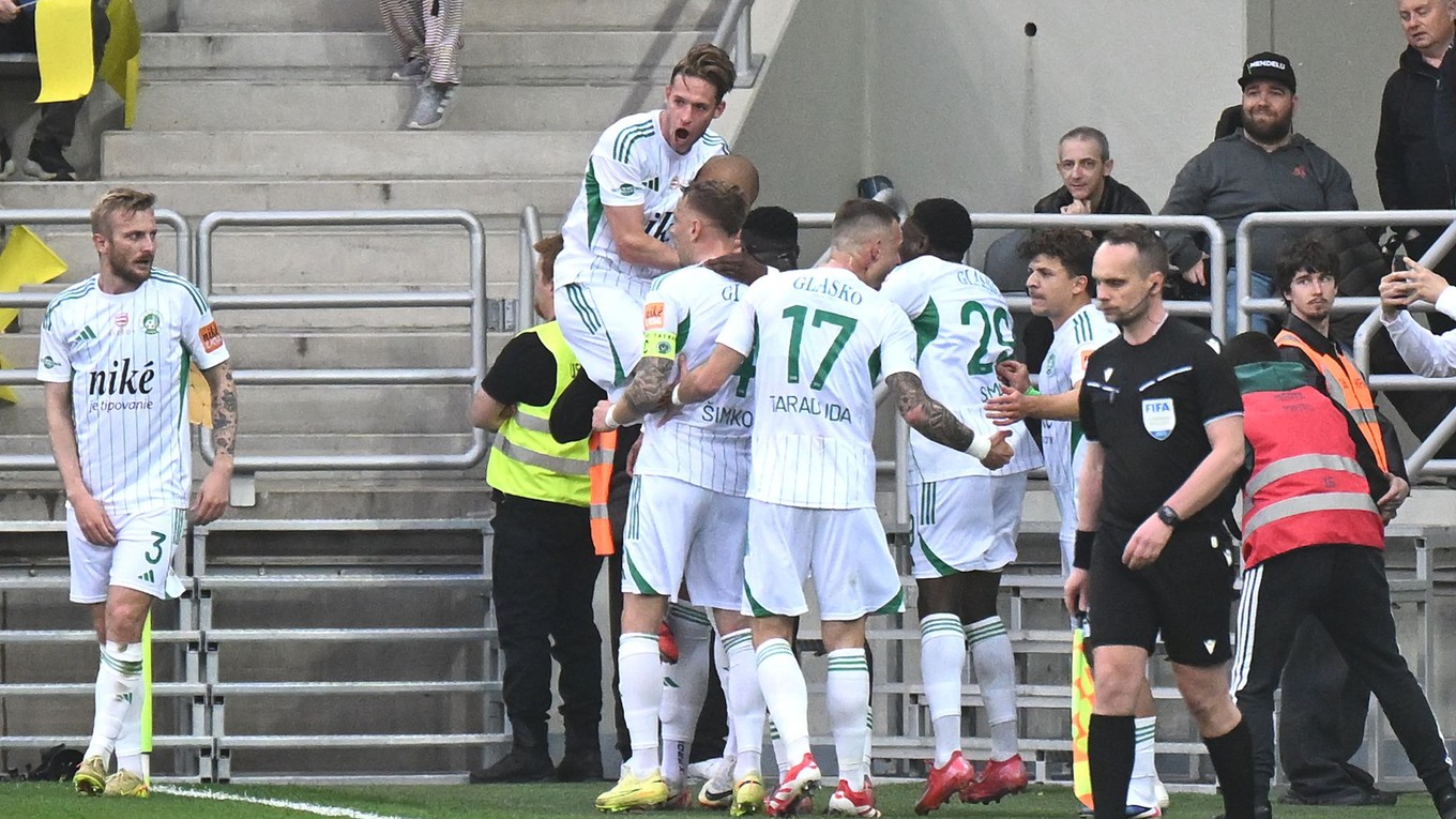 Gólová radosť hráčov Prešova.