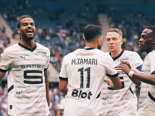 Gólová radosť futbalistov Stade Rennes.