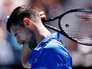 Novak Djokovič v semifinálovom zápase tohtoročnom Australian Open.