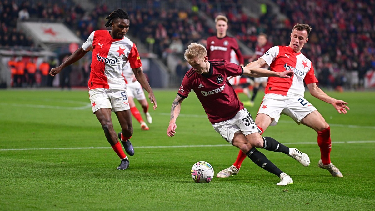 Fotka zo zápasu Slavia Praha - Sparta Praha.