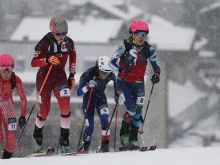 Vpravo slovenská skialpinistka Marianna Jagerčíková na ZOH 2026