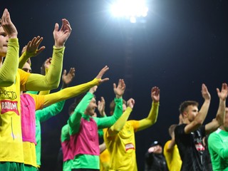 Hráči Žiliny sa radujú z víťazstva 